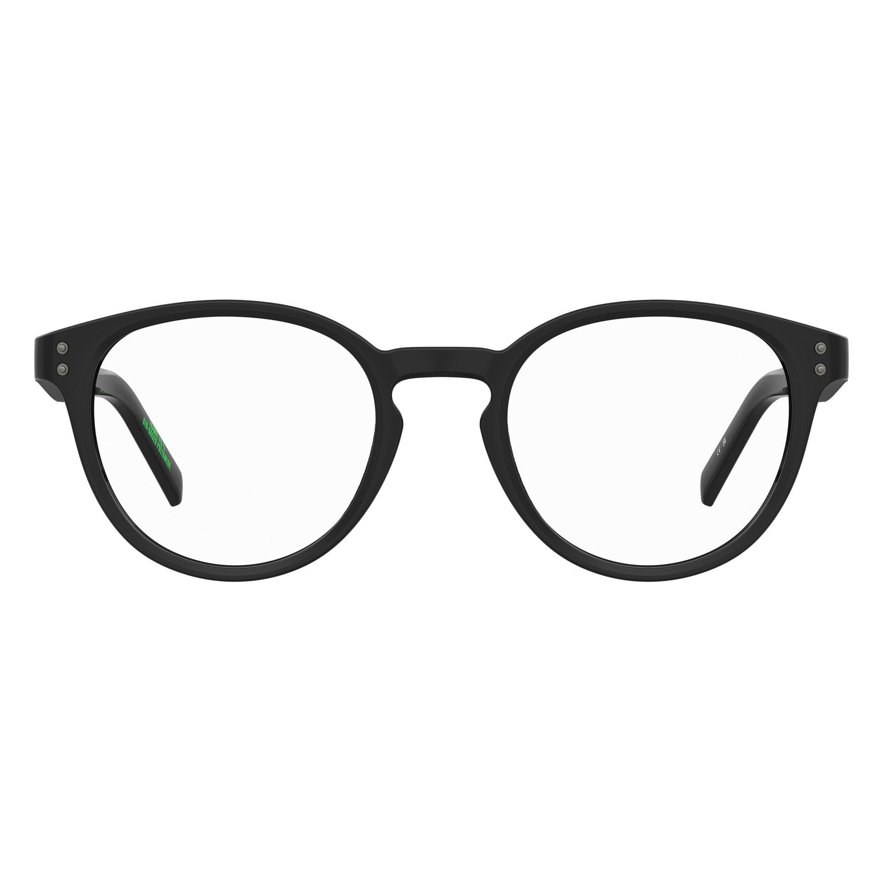 LEVI'S Brille mit Sehstärke für Herren optional mit Sonnenbrillentönung oder Blaulichtfilter, Panto, gefertigt aus Nylon, Modell: 108088 (inklusive Brillenetui)