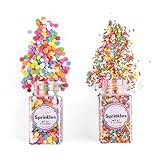 Rainbow Sprinkles, Confetti Sprinkles, Round Sprinkles, Rainbow Sprinkles for Cake Decorating, Chocolate, Cupcake, Candy Sprinkles, and Ice Cream Toppings. (120g/4.2oz)