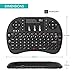 Rii 2.4GHz Mini Wireless Keyboard with Touchpad＆QWERTY Keyboard, Backlit Portable with Remote Control for Laptop/PC/Tablets/Windows/Mac/TV/Xbox/PS3/Raspberry Pi .(Black)