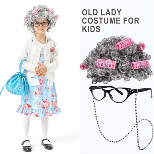 Disfraz de Abuela para Niñas MGparty Día 100 Escuela miniatura 5