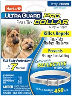 Hartz UltraGuard Pro Reflective Flea & Tick Collar for Dogs and Puppies, 7 Month Flea and Tick Prevention Per Collar, 1 Count