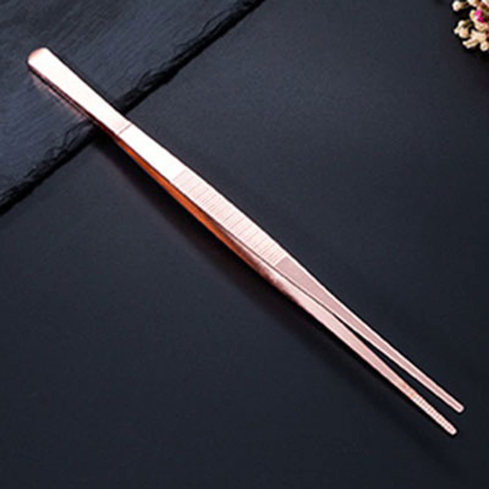 JINGYAN Pince à glaçons Cocktail Clip Bar Bartender Decoration Stainless Steel Tweezers Mint Leaf Ice Tongs Pliers Toothed Kitchen Tools