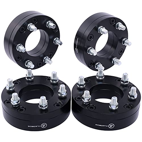 VLAOSCHI Black Forged 5x135 to 6x135 Wheel Adapters 2 Inch with 14x2 Studs Compatible with Ford - 5 Lug to 6 Adapter for 1997-2003 F150 | 1997-2002 Expedition (6x135 Rim on 5x135 Vehicle) - Pack of 4
