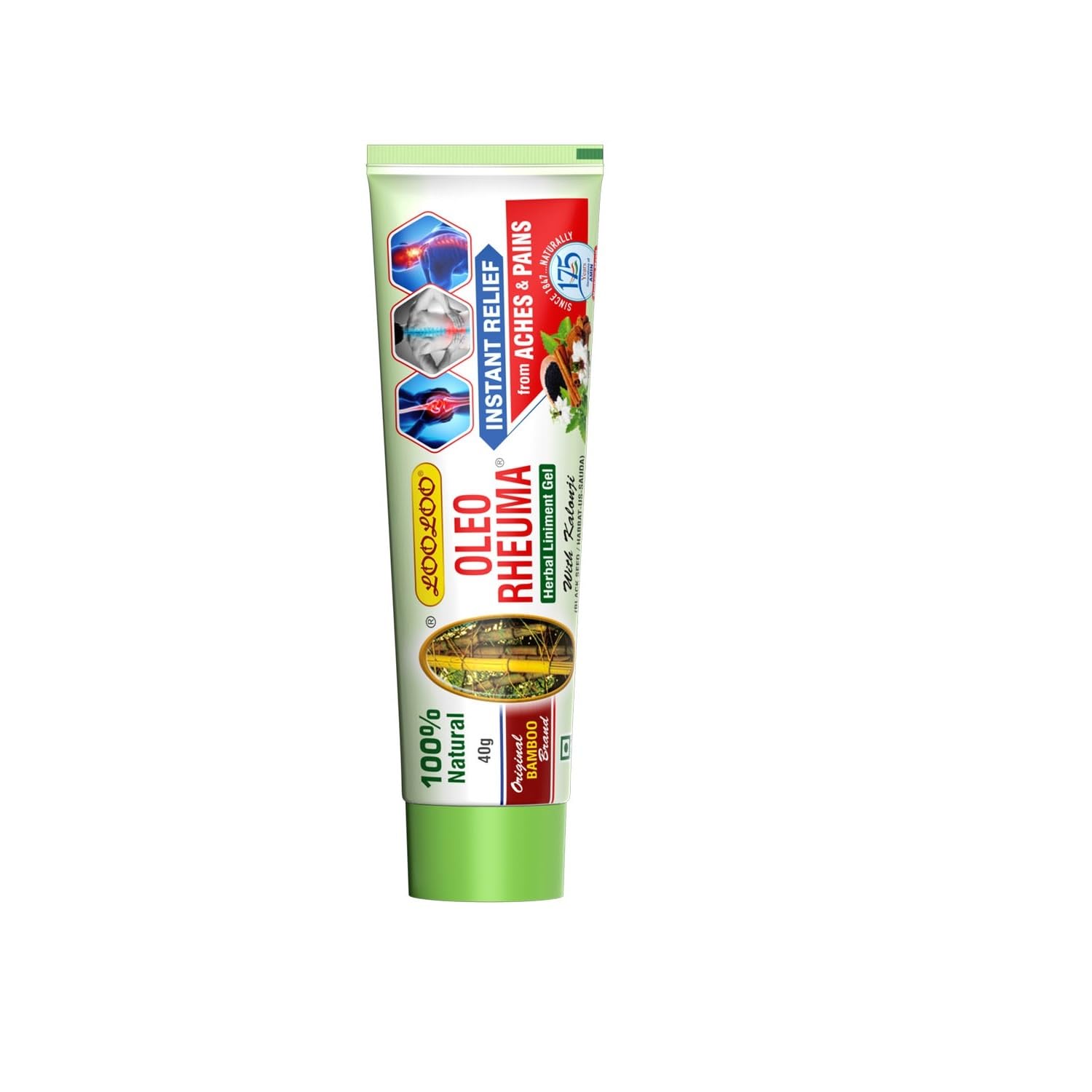 Looloo Oleo Rheuma Herbal Liniment Gel | Non Sticky - Non Greasy Formula | Massage Gel | Pain Relief | Enriched With Kalonji, clove Cinnamon, Mint (Pack Of 1-40gm) (B0CR8YHBGP) Amazon Price History, Amazon Price Tracker