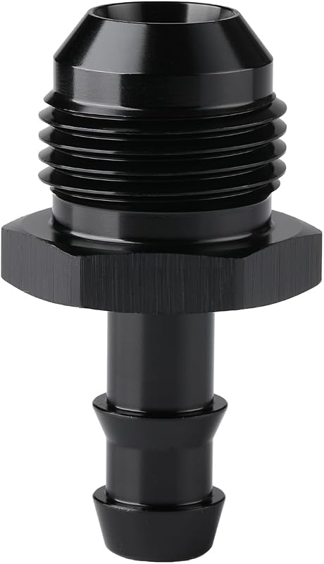 Adaptador Reto Podavelle 10AN Macho para Espigão de Mangueira 3/8" em Alumínio Preto – 1 unidade