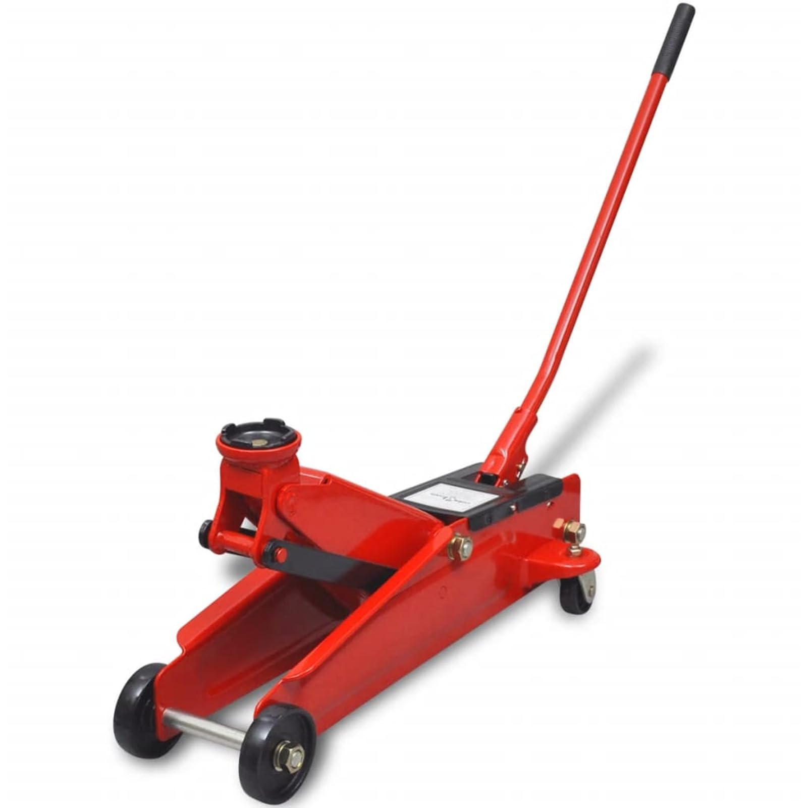LAPOOH Hydraulischer Wagenheber mit niedriger Aufnahme 3 Tonnen rot, Rangierwagenheber, Unterstellbock, Unterstellböcke, Autoheber