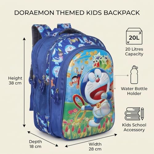 Image of Stylbase Kid School Backpack Bag for Girls and Boys | Ideal School Picnic Travel & Travelling Bag |17 Inches 4 Compartments, Water-Resistant Multipurpose for Kids