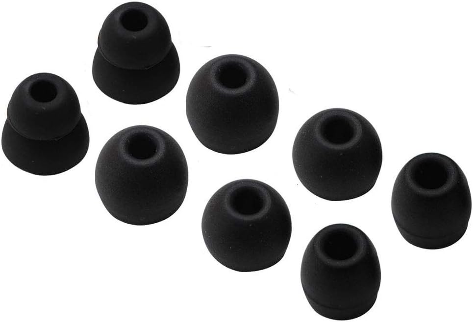 Black Ear Tips,Replacement for Powerbeats Pro,Replacement Ear Buds Eartips 8 PCS 4 Pairs with 4 Size Options Compatible with Beats Powerbeats Pro, Black PP4P