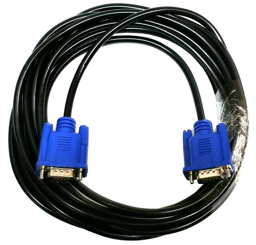 Importer520 Blue Connectors HD15 Male to Male SVGA VGA Long Video Monitor Cable for TV Computer Projector (10 Feet) - Thumbnail 3