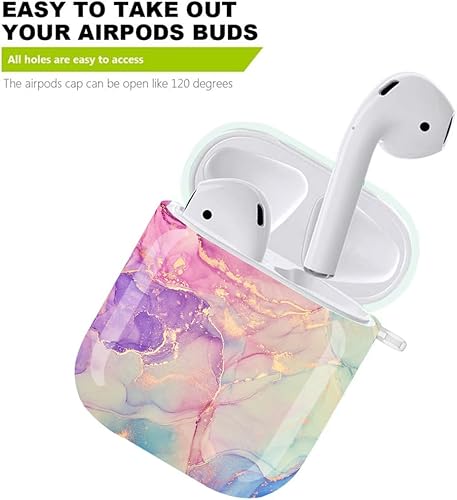 Miniatura 5 de Funda para Airpods de 21 generación de mármol para mujer, diseño de mármol de 21 generación, a prueba de golpes, funda protectora para niñas con
