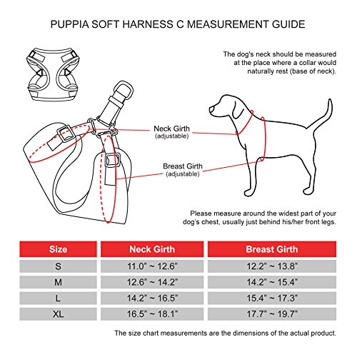 Image of Puppia Dog Harness Comfort Mesh Step-in All Season No Pull No Choke Walking Training Adjustable Neck & Chest for Small & Medium Dog - Navy - XL