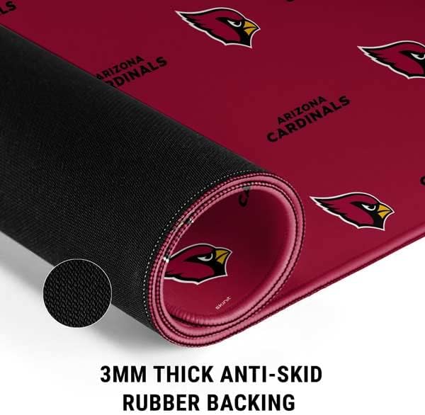 Skinit Large Gaming Mouse Pad - Officially Licensed NFL Arizona Cardinals Blitz Series Design with Stitched Edges, Waterproof, Non-Slip Rubber Base, Desk Mat for Keyboard & Mouse
