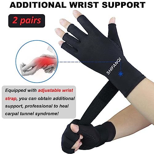 SHIFANQI 2 works Pack Copper Compression Gloves, Arthritis Gloves for Women & Men, Carpal Tunnel Gloves - Image 4