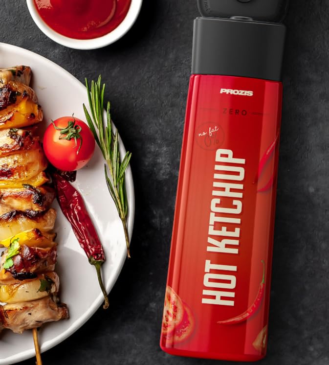 Prozìs Salsa Ketchup Zero calorie 355 g - zero grassi - classico o speziato (Ketchup piccante)