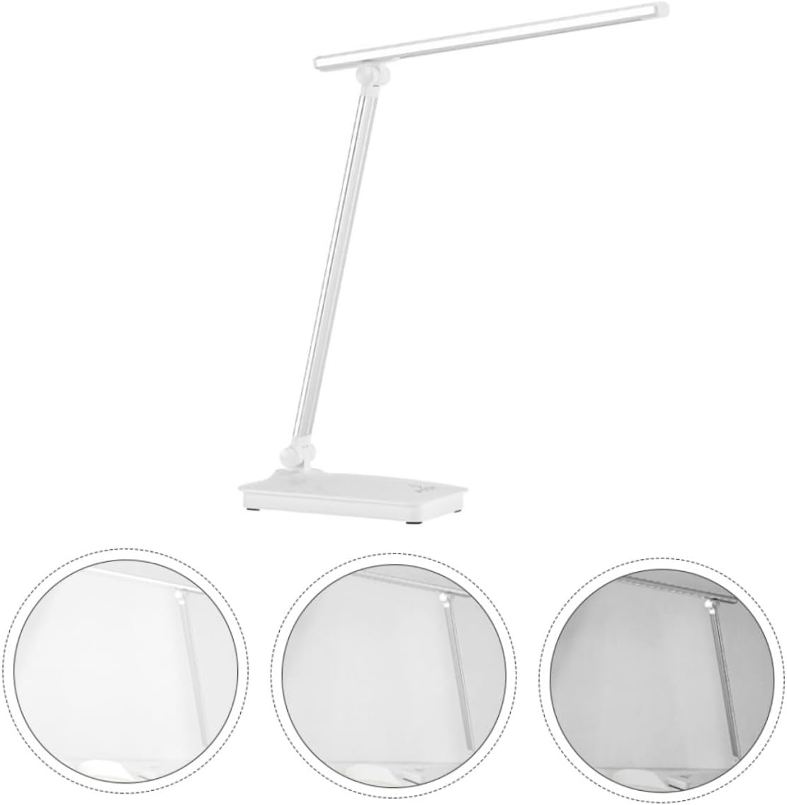 USB Charging LED Desk Lamp with Touch Control Color Temperature Battery Modern Silver Design for Home Office and Lounge Lighting