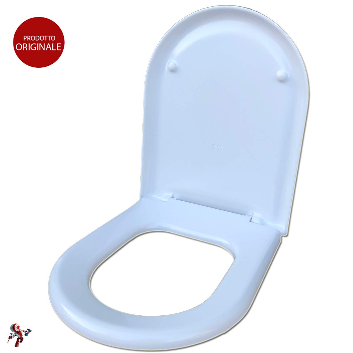 Copriwater Dolomite Clodia ORIGINALE in termoindurente cerniere inox codice J104900 colore bianco