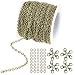 WXJ13 36 Feet/12 Yards Bronze Color Plated Round Cable Link Chain Necklace with 20 Lobster Clasps and 30 Jump Rings for Necklace Jewelry Accessories DIY Making