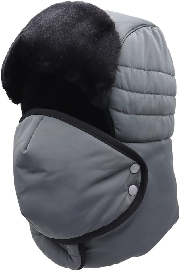[ジェクスウイルイウズ] 暖かい冬の帽子 メンズ冬暖かい屋外防風防寒帽子 スキー、ハイキング