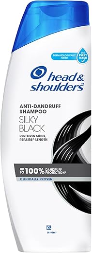 Head & Shoulders , Anti Dandruff Shampoo, Silky Black, 180 ML