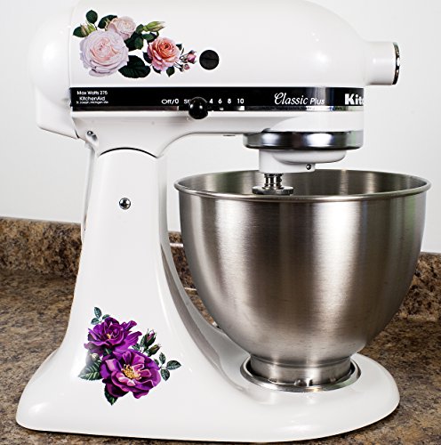 Delicate Garden Rose Full Color Kit Mixer Machine Art Wrap