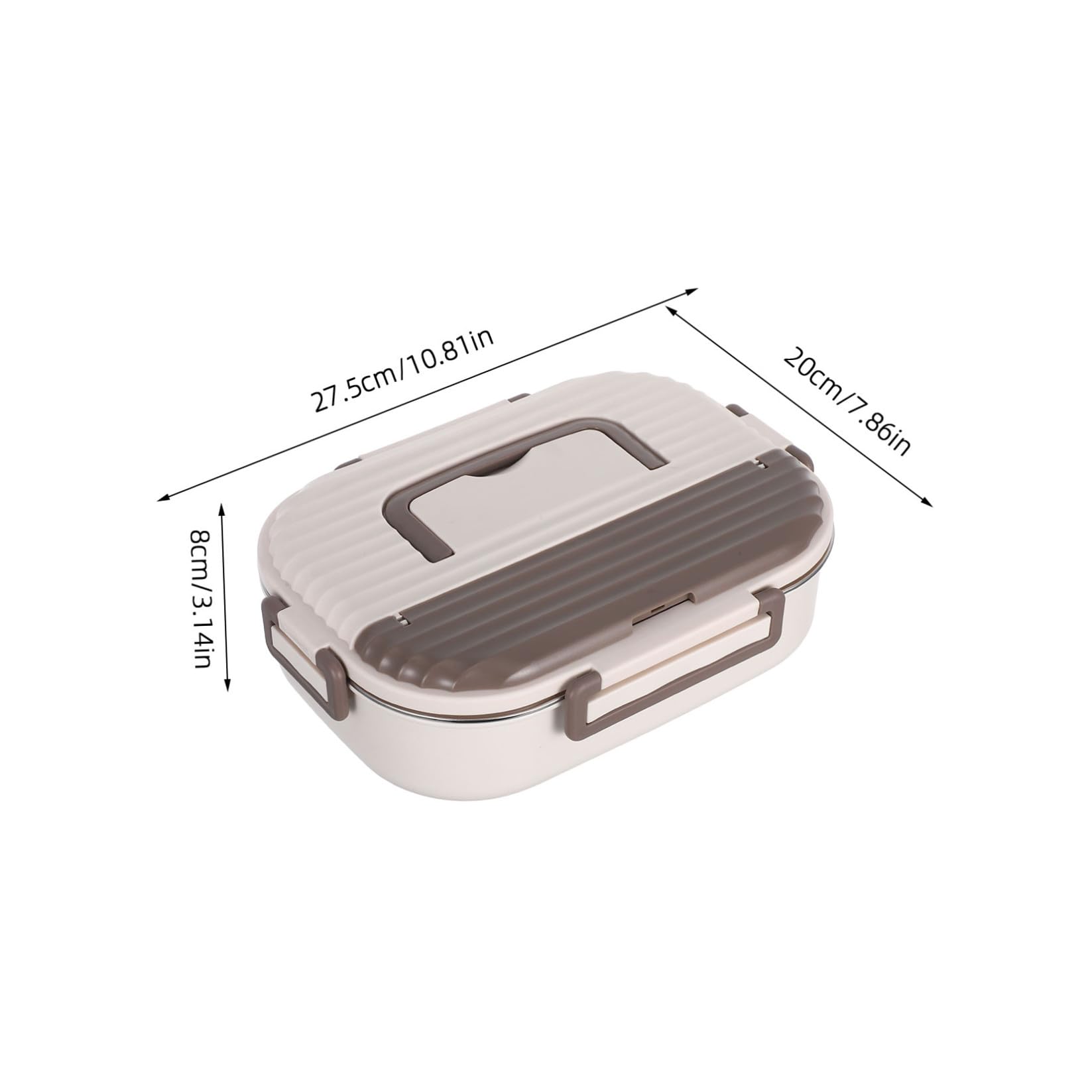 Edelstahl Lunchbox Fächer Auslaufsicher Doppelstöckig Bpa-frei Lunchbehälter für Schule Büro Reise Picknick Langlebig und Mikrowellengeeignet