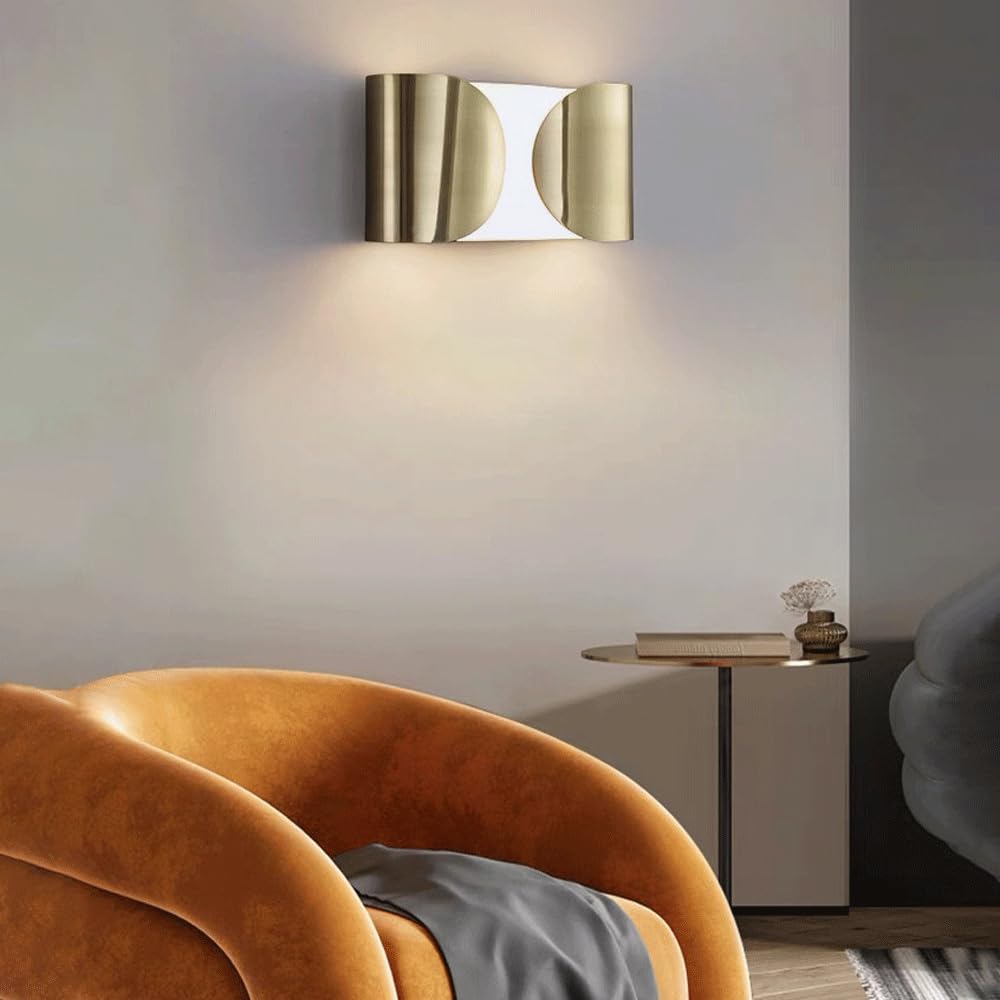 Lampada da parete scandinava in acciaio inossidabile Modello di design Lampada da casa Lampada da parete di lusso Soggiorno Corridoio Applique decorative Apparecchio di illuminazione montato su arte i