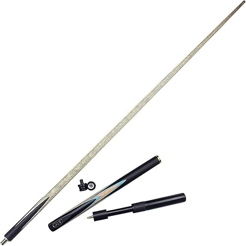 QIANMEI Palos de taco de piscina de madera de ceniza de 57 pulgadas palo de piscina hecho a mano con división 34 puntas de 0374in para adultos de 19