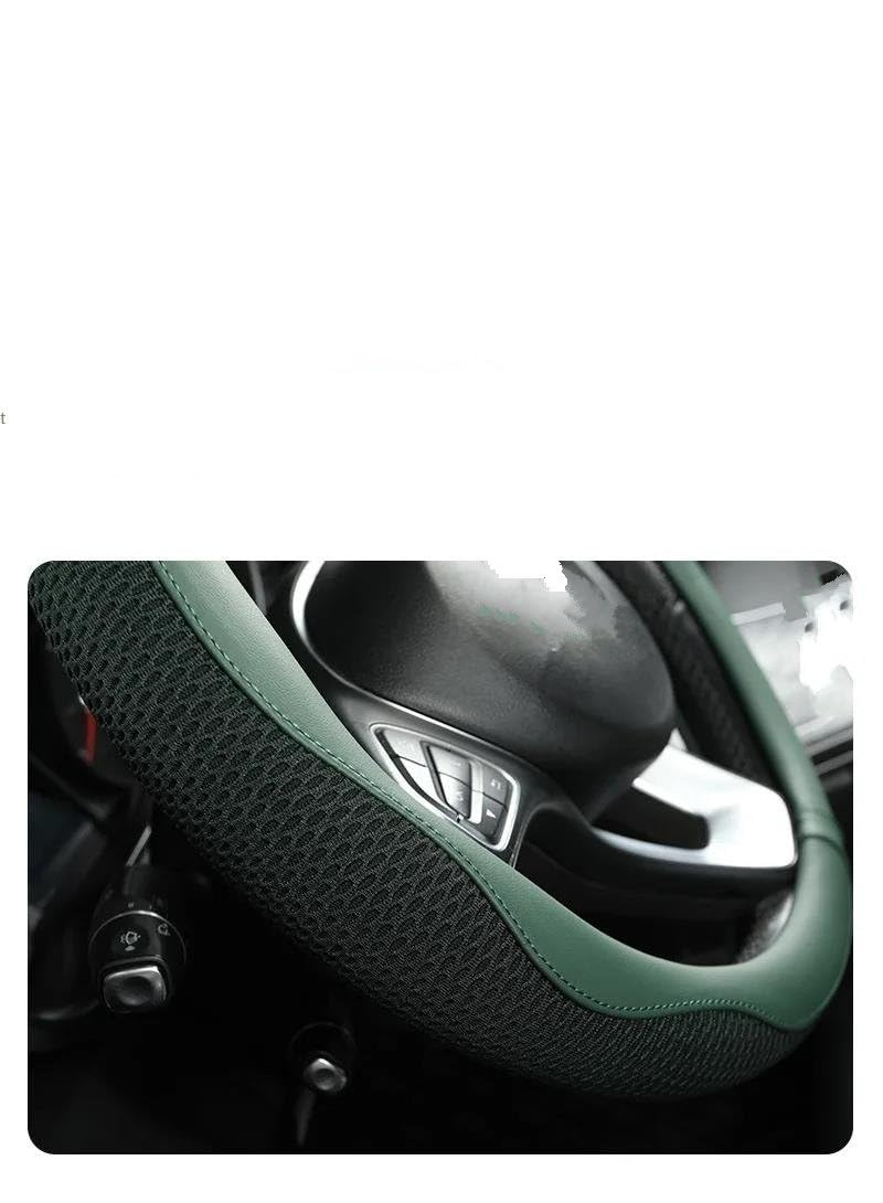 Funda Volante Coche Universal Cubiertas Antideslizantes para Coche, Cubierta De Cuero para Volante, Malla Transpirable, Uso General, Resistente Al Desgaste, 38CM De Diámetro Fundas para Volante (Colo