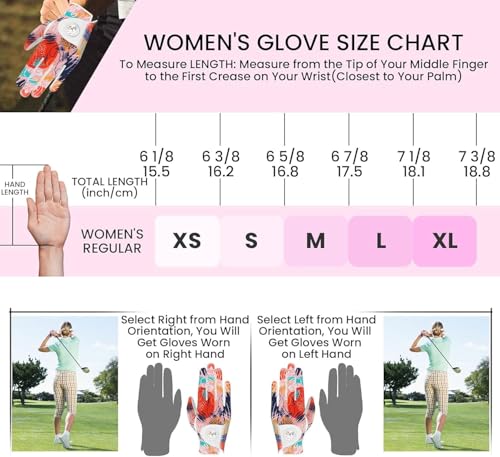 FINGER TEN Colorful Women's Golf Glove