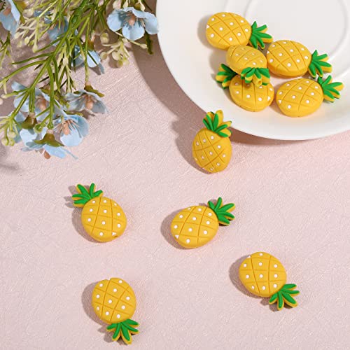 CHGCRAFT 10Pcs Pinefruit Shape Silicone Beads for DIY Necklaces Bracelet Keychain Making Handmade Crafts, Gold - Image 4