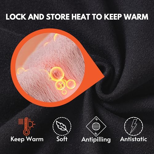 Willit WILLITAOA0150308320WA Men'S Fleece Pullover Winter Shirts Long Sleeve Quarter Zip Cold Weather Golf Hiking Casual Warm Shirts Black M thumb #3