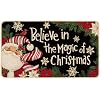 Baccessor Christmas Santa Claus Doormat 17x29 Inch Merry Christmas Snowflakes Front Door Mat for Floor Entryway Hallway Laundry Kitchen Sink Seasonal Winter Xmas Holiday Home Decoration