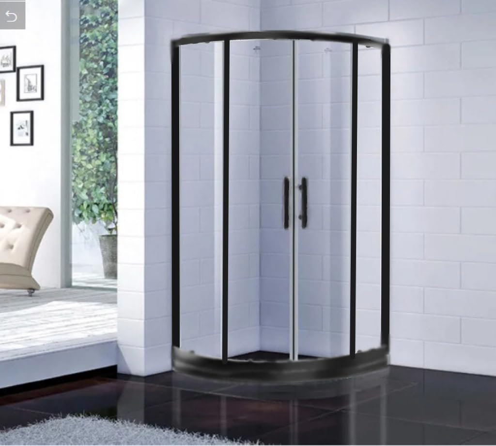 Dirty Pro Tools Black Quadrant Shower Enclosure 800 Mm Walk In Corner Cubicle (800Mm Quadrant )