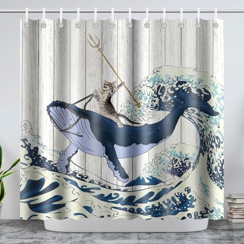 LTZGO 180x200 Duschvorhang aus Stoff Polyester Textil Anti-schimmel...