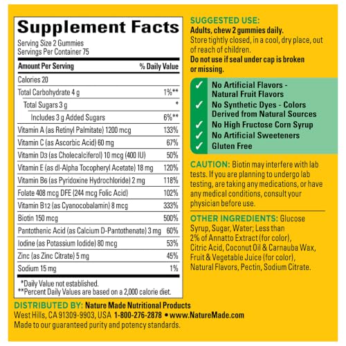 Nature Made Multivitamin Gummies, 150 Vitamin Gummies - image 9
