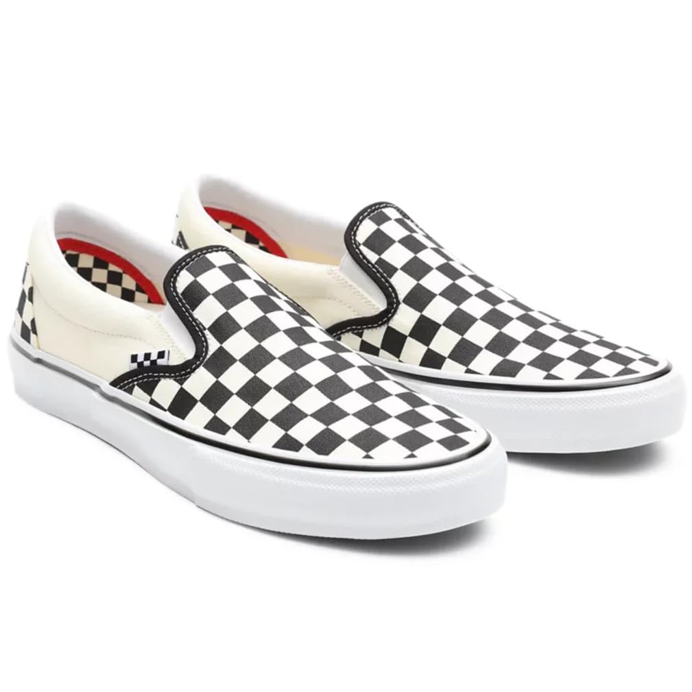 VANS Slipon Scacchi Skateboard Scarpe Sportive Sneakers Unisex Adulto Versione Skateboard Soletta Estraibile 2025 (Checkerboard, Sistema Taglie Calzature EU, Adulto, Numero, Media, 38)