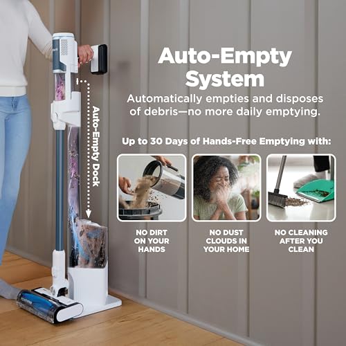 Shark Clean & Empty Cordless Stick Vacuum - Lightweight Cordless Vacuum with Auto-Empty System, HEPA Filter, Portable, Rechargeable, Exclusive Motorized Hand Tool for Pet Hair, BU3523