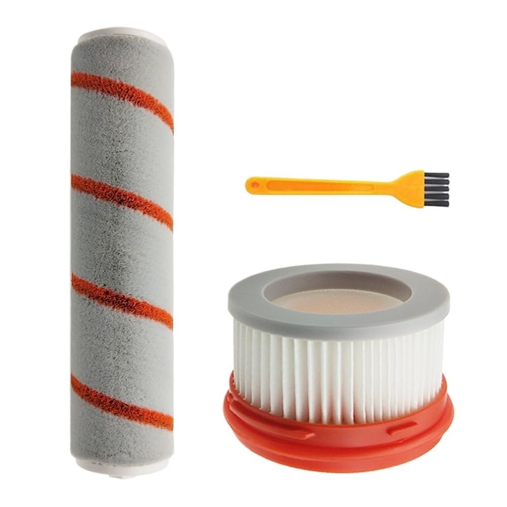 Compatible para Xiaomi filtro y cepillo rodante serie Dreame V8 a V16 | Juego coordinado para recambios diarios(Orange)