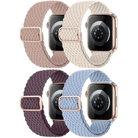 Stretchy Solo Loop Adjustable Bands: Solo Loop Band Compatible with Apple Watch Band 38mm 40mm 41mm 42mm 44mm 45mm 49mm, Women Men Elastic Braided Nylon Straps Ultra iWatch Series SE 8 7 6 5 4 3 2 1 Cover