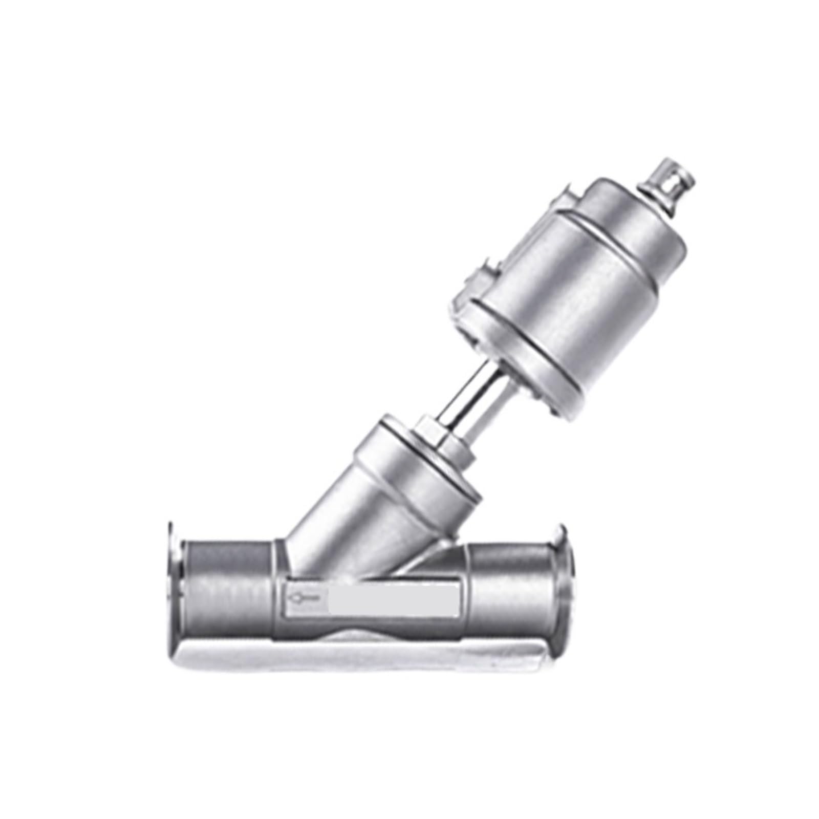 Sitzventil 1/2" 3/4" 1" Innengewinde Y Typ Pneumatisches Winkelsitzventil DN15 DN20 Edelstahl Schweißen/Klemme Hochtemperaturdampf Ventilzubehör(DN25,Thread_Stainless Steel)