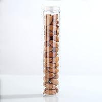 Vista 4 de Juego de 6 tarros de plástico transparente para almacenamiento de alimentos con tapa, recipiente redondo transparente para espaguetis, pasta