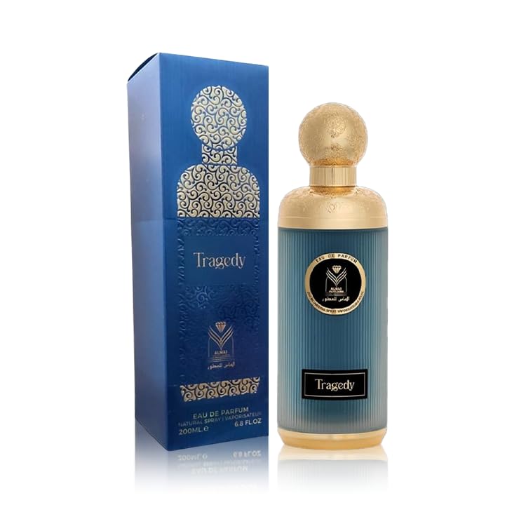 Almas Perfumes Tragedy Unisex Eau de Parfum, 200ml, Woody Oriental Fragrance with Oud, Amber, Leather, Bergamot, Black Pepper, Made in Saudi Arabia - Image 2