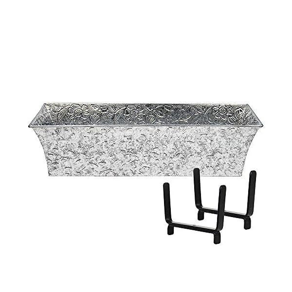 Flower Box Deck, Railing Brackets, Black (2 x 6 Inches) Stout Sheds