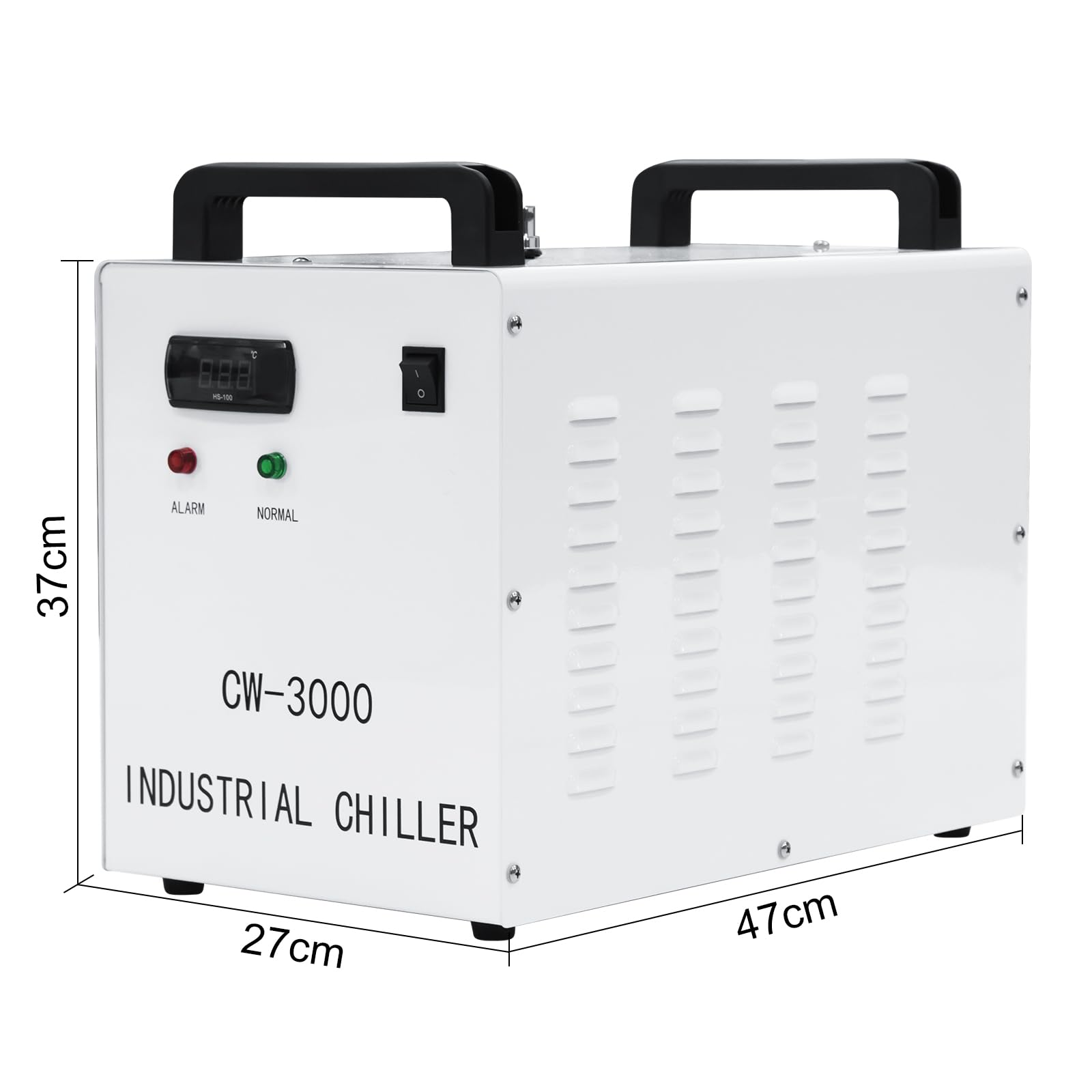 Enfriador de Agua Industrial CW 3000 Industrial Water Chiller Water Cooling Machine Enfriador de Agua Refrigerado para 80W 100W 130W CNC CO2 Máquinas de Grabado Corte Láser