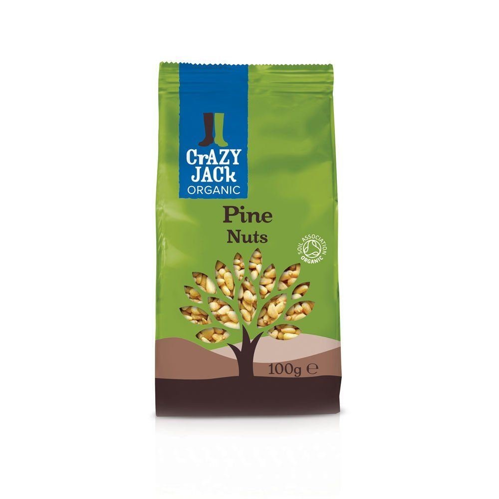 Confezione da 4 pezzi – Crazy Jack – Pinoli biologici | 100 g | Confezione da 4