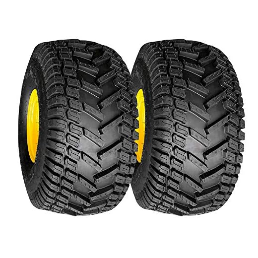 Turf Traction 20x8.00-8 Rear Tire Assembly Replacements for John Deere Riding Mowers, Set of 2