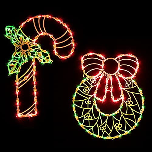 Christmas Window Silhouette Lights Decorations Pack of 2 Lighted...