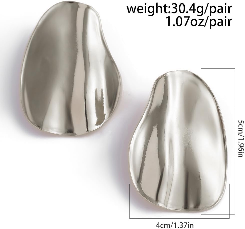 Exaggerated Chunky Teardrop Earrings for Women, Personalized Minimalist Geometric Statement Earrings,Fashionable Party Banquet Jewelry Accessories Gifts - Image 3