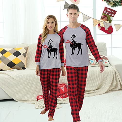 Christmas Couple Pajamas Set Christmas Homewear Family Pajamas Matching Set Christmas Deer2