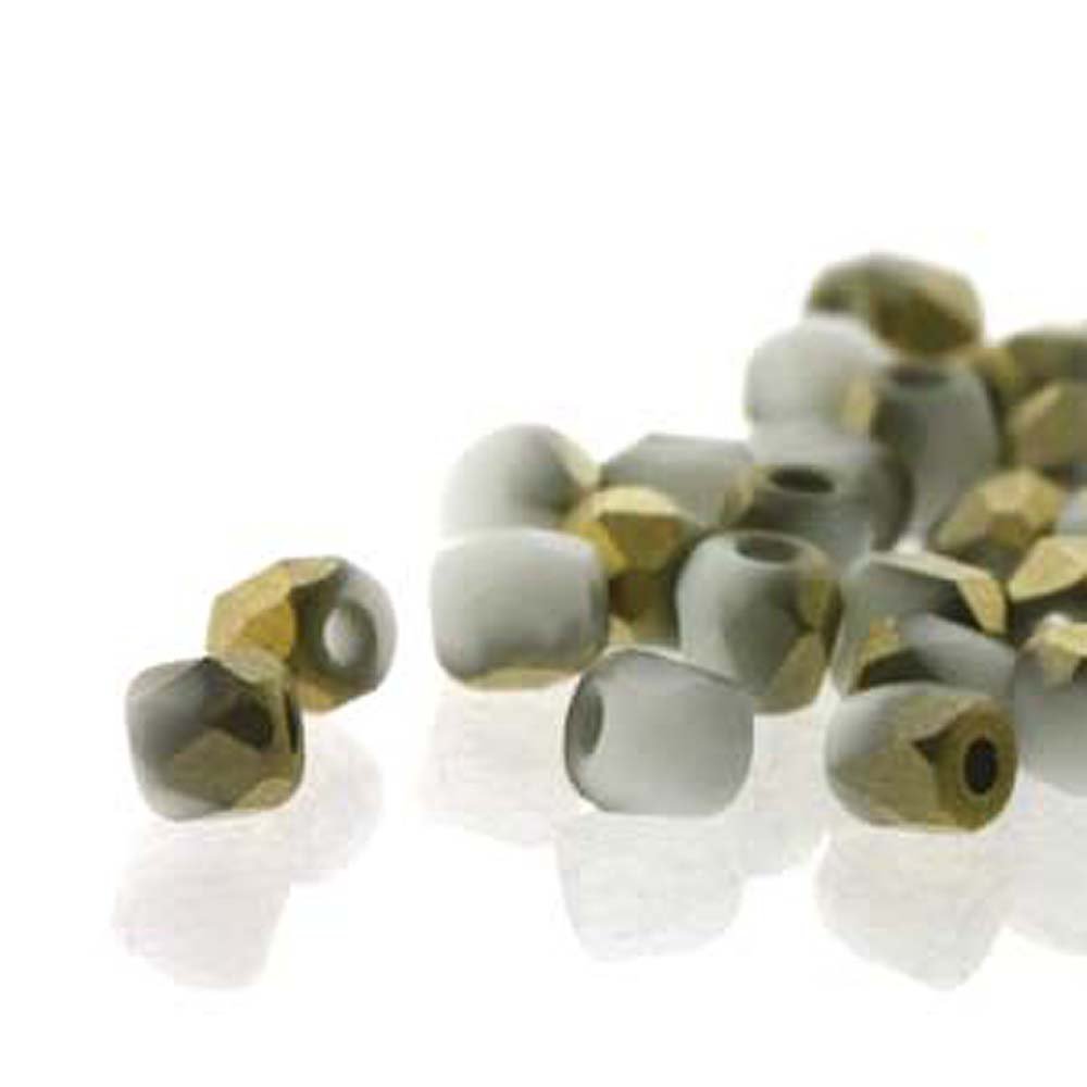 Fire Polish True2s 2mm Czech Glass Chalk White Amber Matt 600 Beads